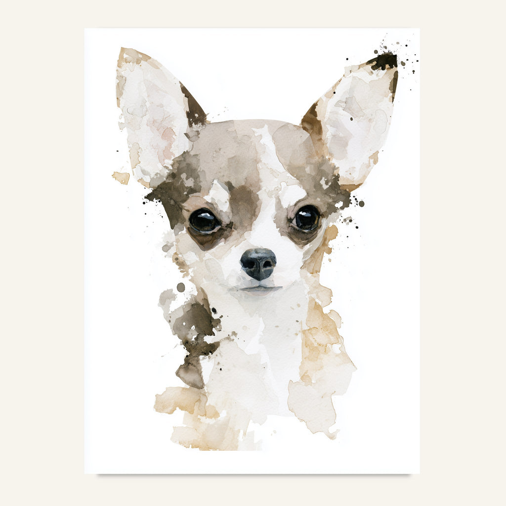 Chihuahua poster i mjuk akvarell - postervy
