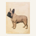 Fransk bulldogg poster i antik planschstil - postervy